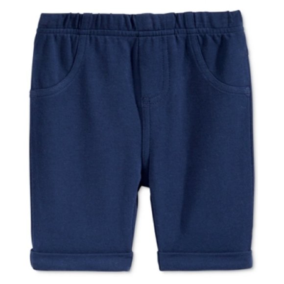 First Impressions Baby Girls' Solid Bermuda Shorts in Navy 3-6 Months - Picture 1 of 4